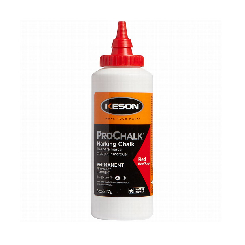 8R Red 8oz Keson ProChalk Semi Permanent Marking Chalk