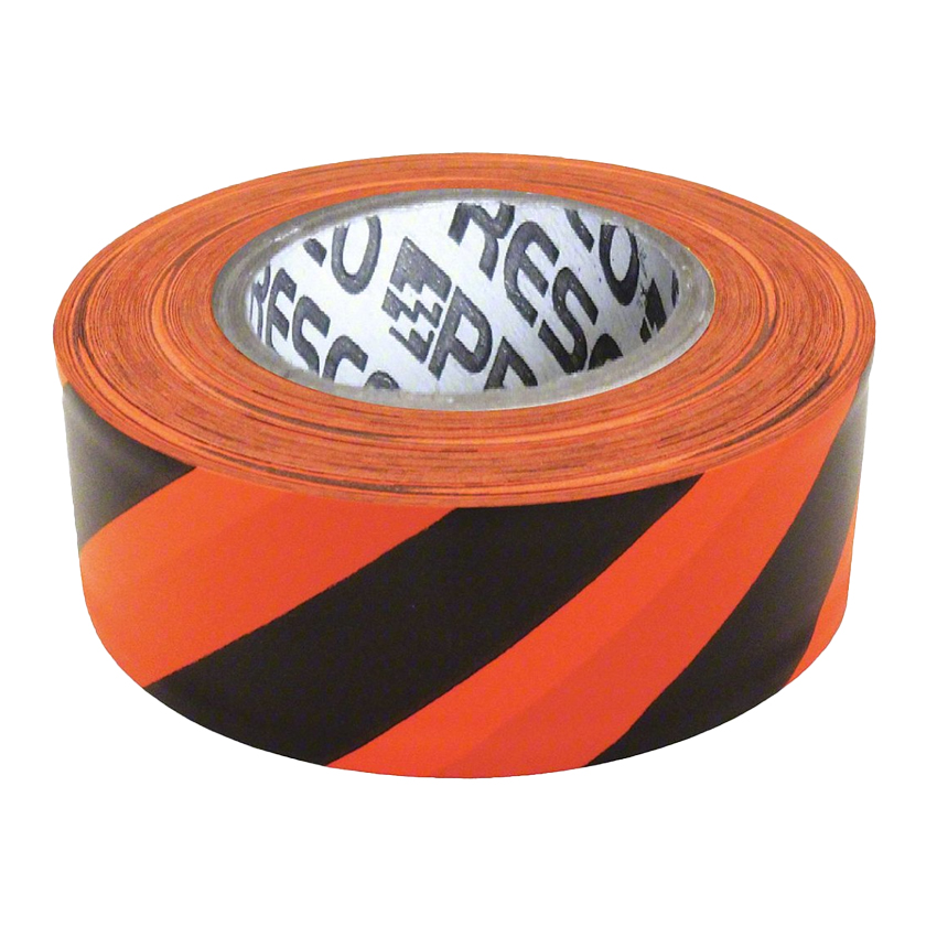 741006 Glo Orange Black Striped Texas Flagging