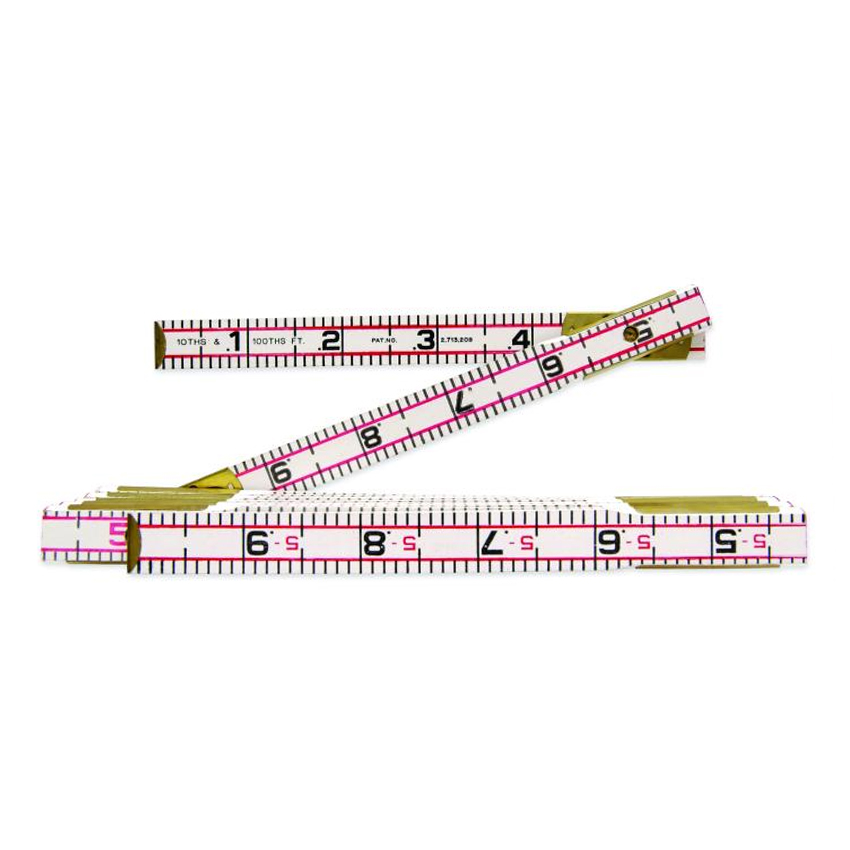 45376 Crescent Lufkin Foot Red End Engineer s Scale Wood Rule 1066DN